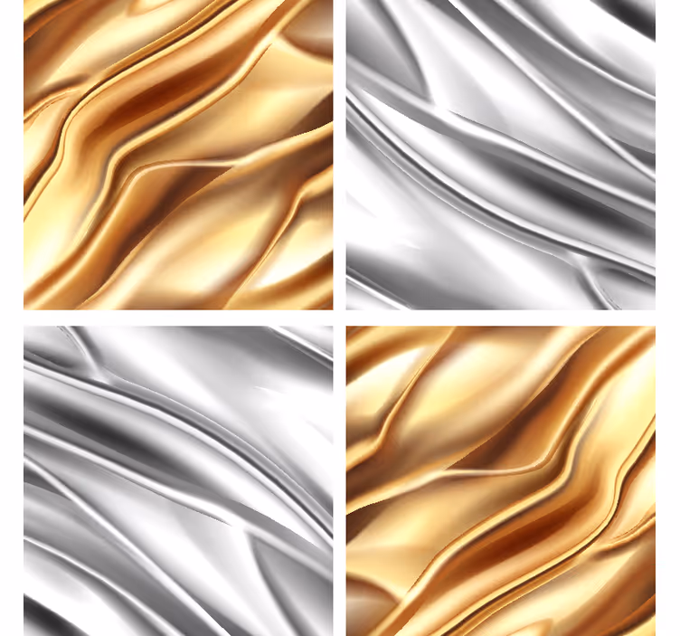 Posavasos olas metálicas brillantes - TenVinilo