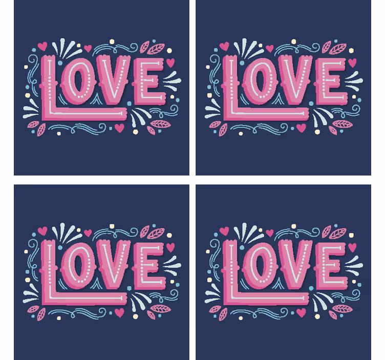 Posavasos con frases tipografía amorosa divertida - TenVinilo