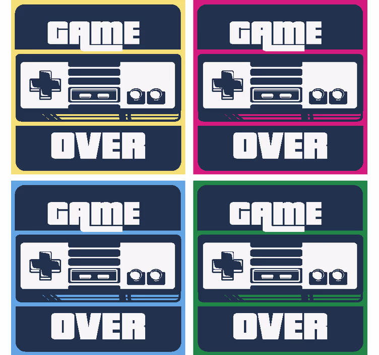 Posavasos frikis GameBoy frase Game over - TenVinilo