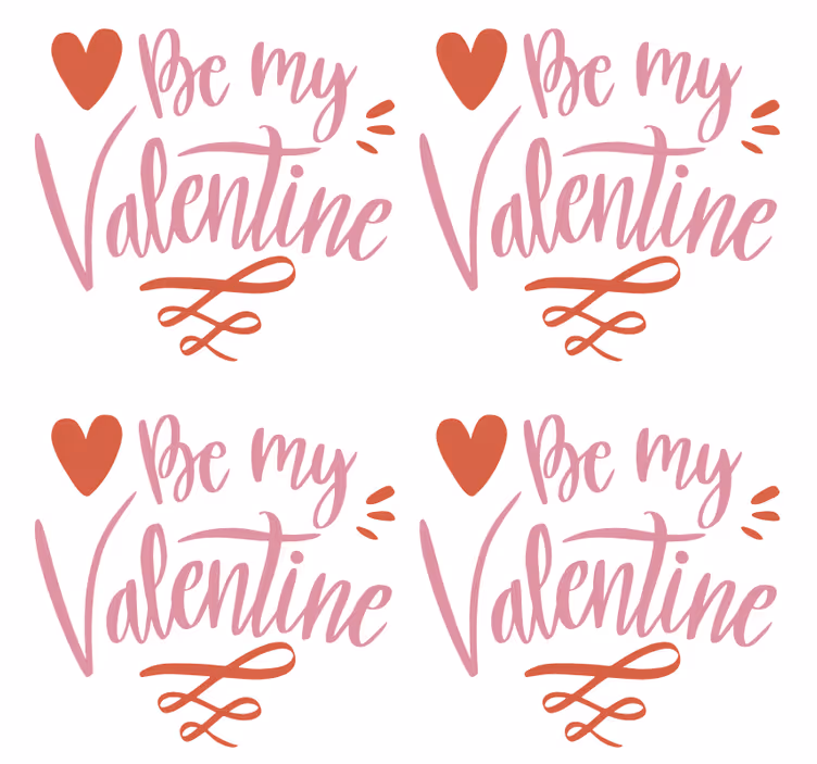 Posavasos con frases gráficos de corazón de san valentín - TenVinilo