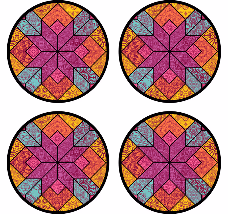 Posavasos arreglo geométrico vibrante - TenVinilo