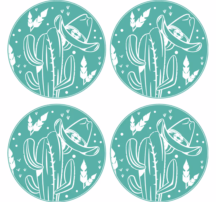 Posavasos frikis cactus con sombrero - TenVinilo