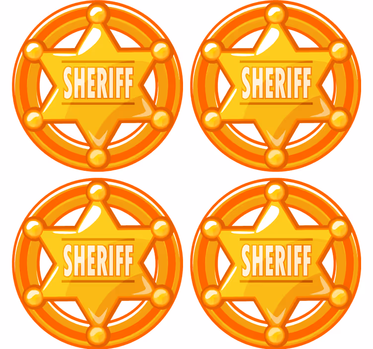 Posavasos frikis estrella de sheriff - TenVinilo