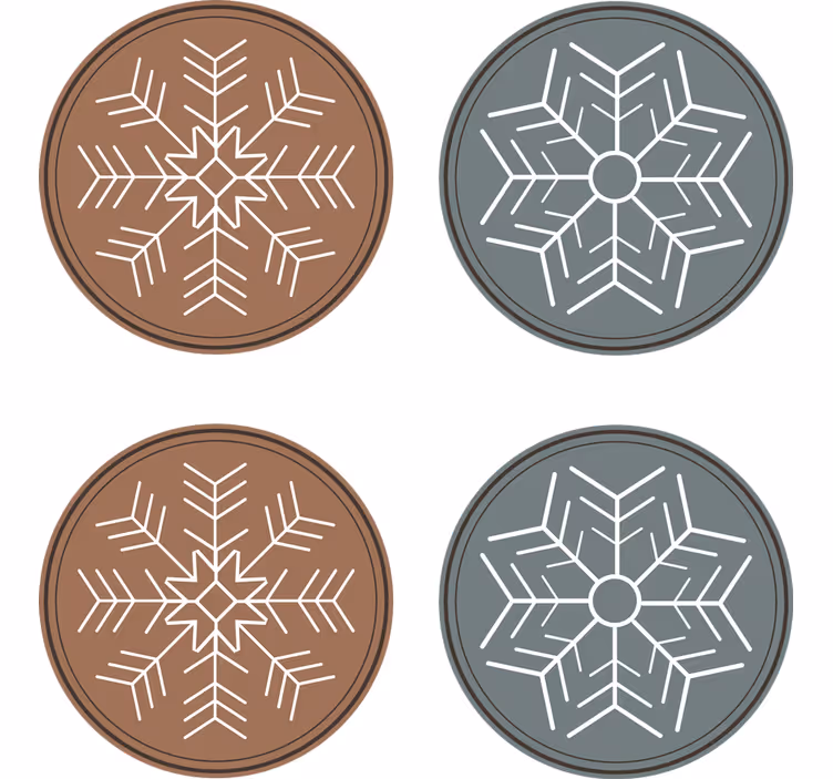 Posavasos navideño colección de copos de nieve - TenVinilo