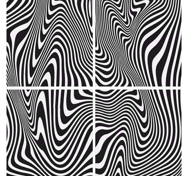 Posavasos textura Cebra de efecto 3d - TenVinilo