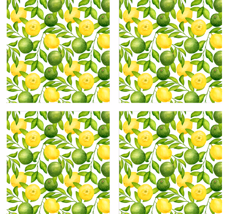Posavasos cítricos de limones y limas - TenVinilo