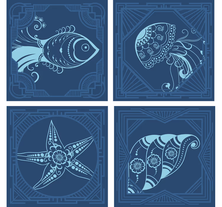 Posavasos frikis criaturas marinas caprichosas - TenVinilo