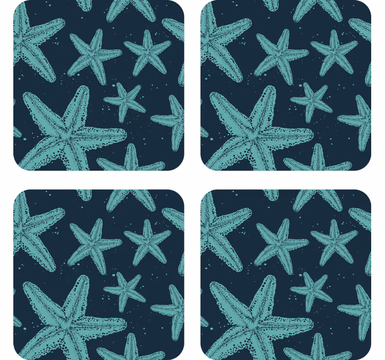 Posavasos frikis con superficie de estrellas de mar - TenVinilo
