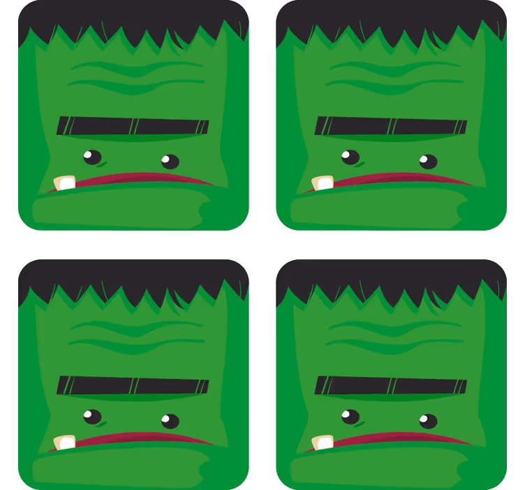 Posavasos halloween ilustración del monstruo frankenstein - TenVinilo