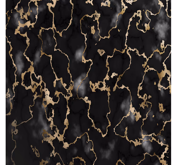 Posavasos patrón elegante negro y dorado - TenVinilo
