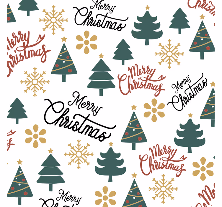 Posavasos navideño Árboles de navidad alegres - TenVinilo