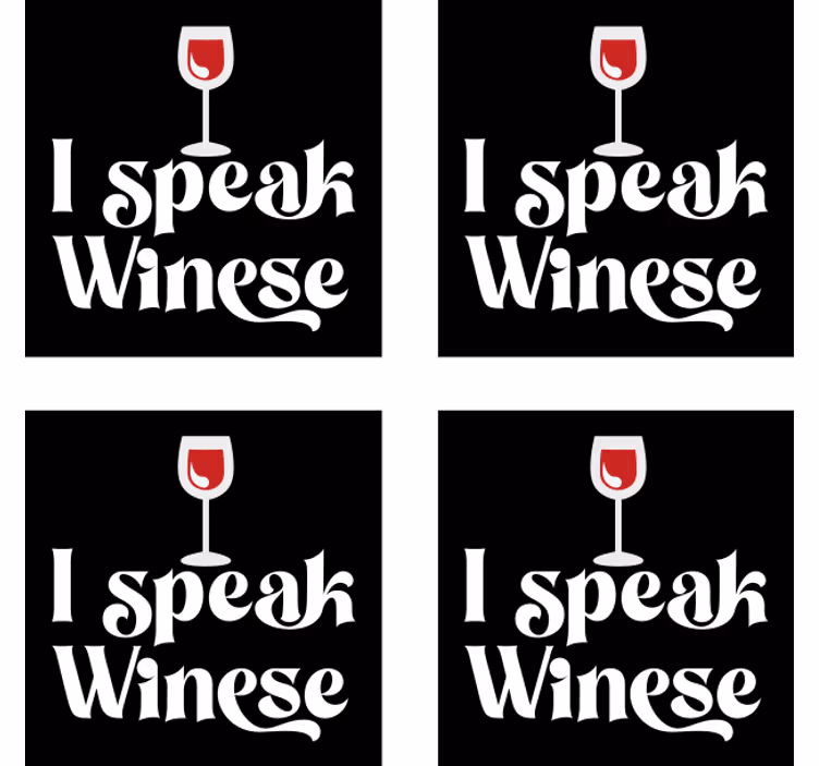 Posavasos con frases Yo hablo winés - TenVinilo