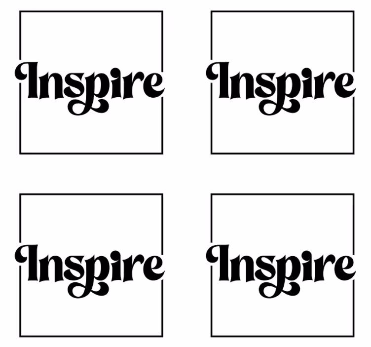 Posavasos con frases tipografía inspiradora - TenVinilo