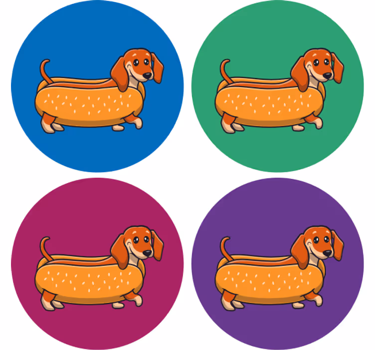 Posavasos original Cachorro de perro salchicha - TenVinilo