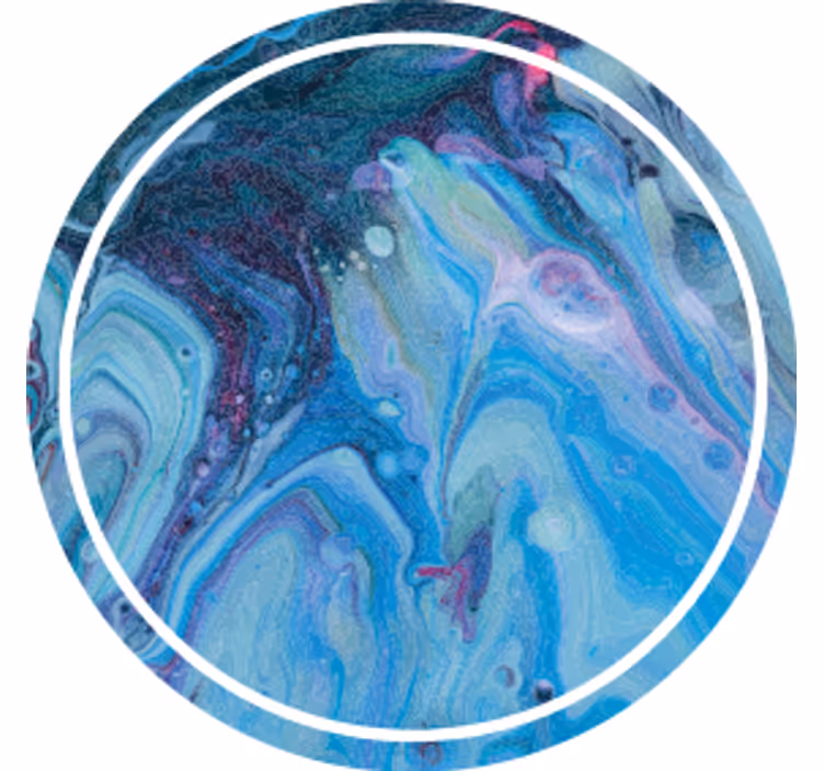 Posavasos patrón azul ondulante - TenVinilo