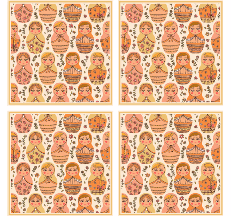 Posavasos frikis con diseño de muñecas matryoshka - TenVinilo