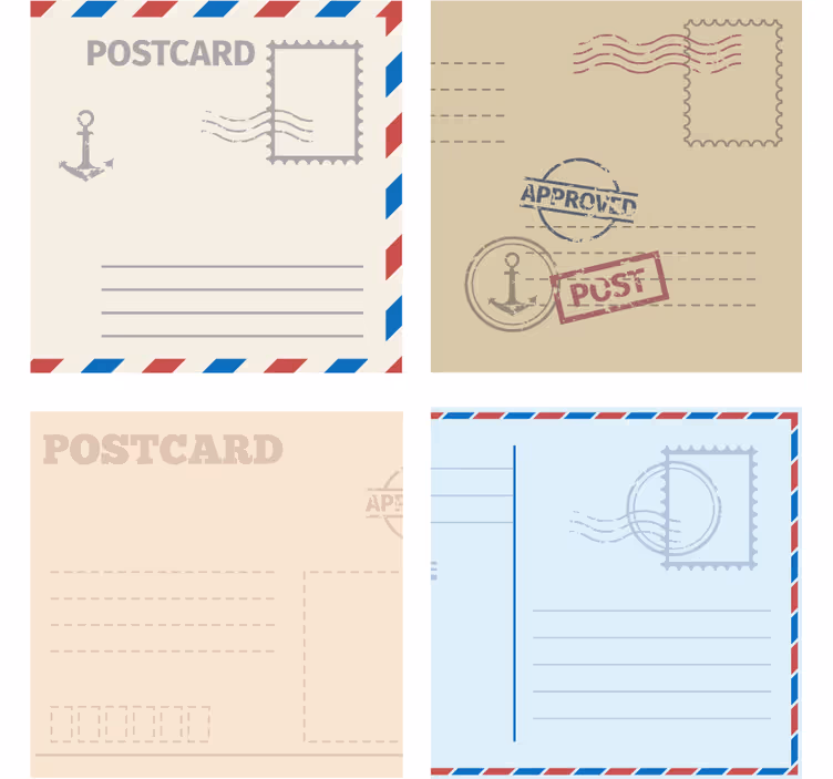 Posavasos moderno diseño de postal vintage - TenVinilo