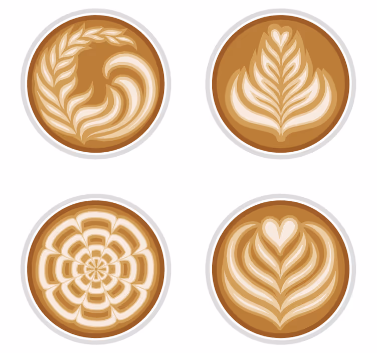 Posavasos frikis con diseños de arte en café - TenVinilo