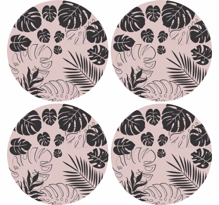 Posavasos patrones de hojas de monstera - TenVinilo