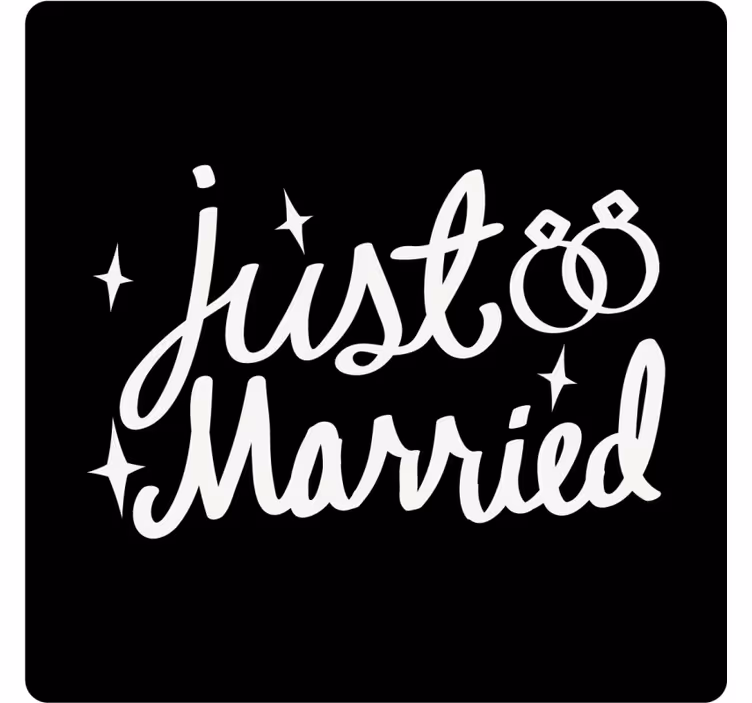 Posavasos boda celebración recién casados - TenVinilo