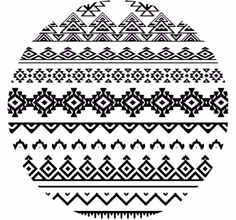 Posavasos textura Patrón africano blanco y negro - TenVinilo