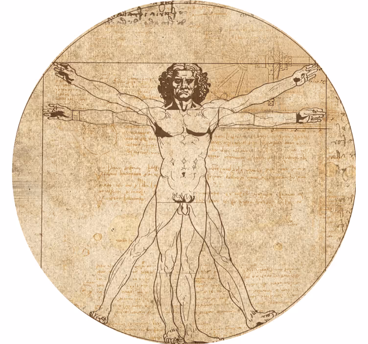Posavasos vintage Arte leonardo da vinci - TenVinilo