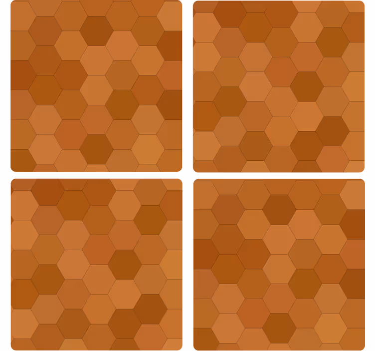 Posavasos con superficie de patrón hexagonal - TenVinilo