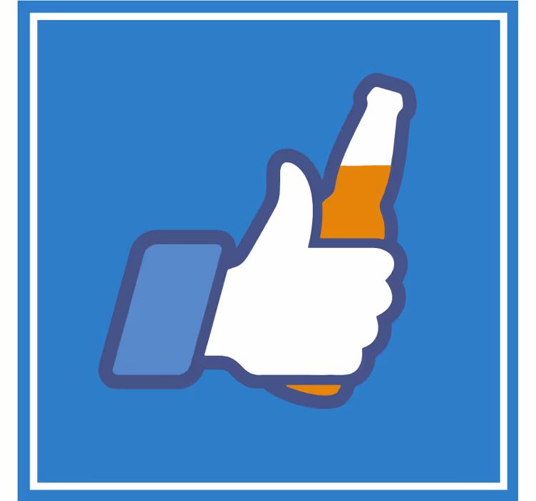 Posavasos cerveza pulgar arriba bebida - TenVinilo