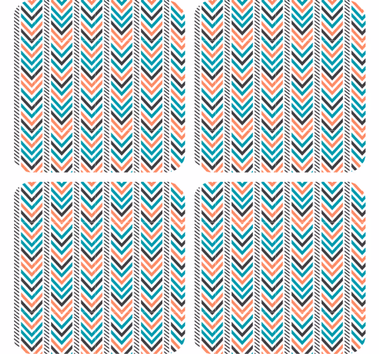 Posavasos diseño chevron esencial - TenVinilo