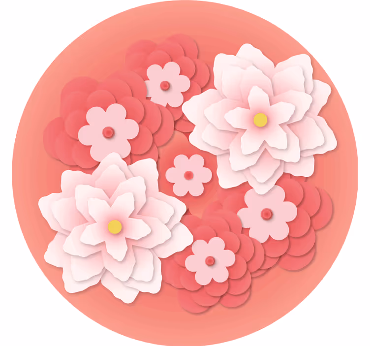Posavasos frikis arreglo floral en capas - TenVinilo