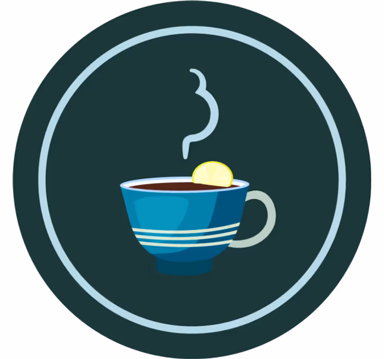 Posavasos moderno taza de té elegante - TenVinilo