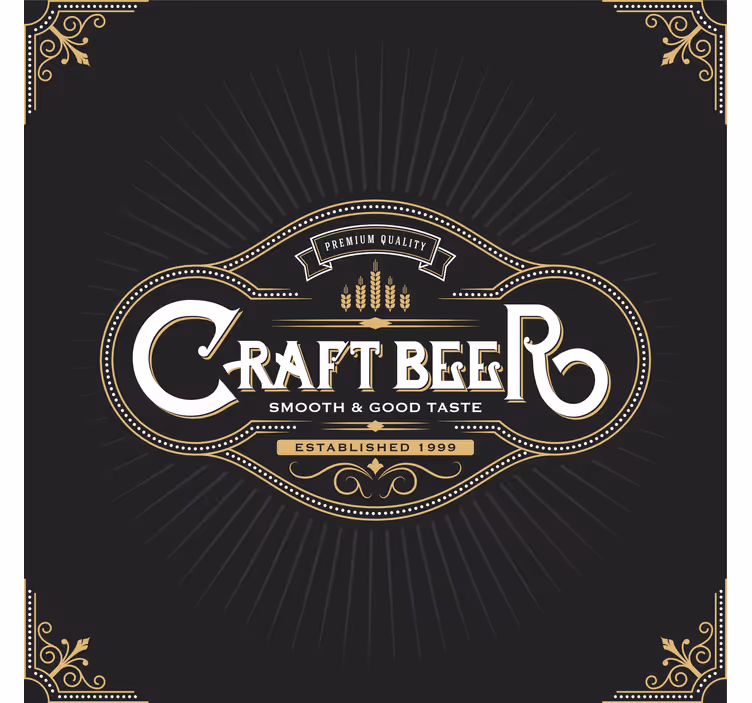 Posavasos cerveza etiqueta de cerveza de calidad premium - TenVinilo