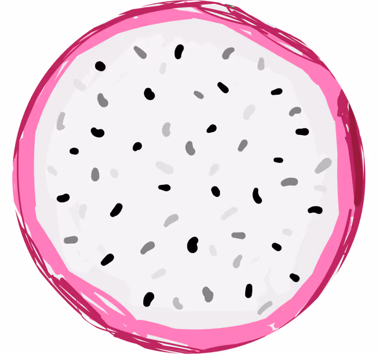 Posavasos frikis rodaja colorida de pitaya - TenVinilo