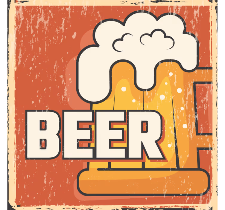 Posavasos cerveza gráfico de jarra de cerveza - TenVinilo