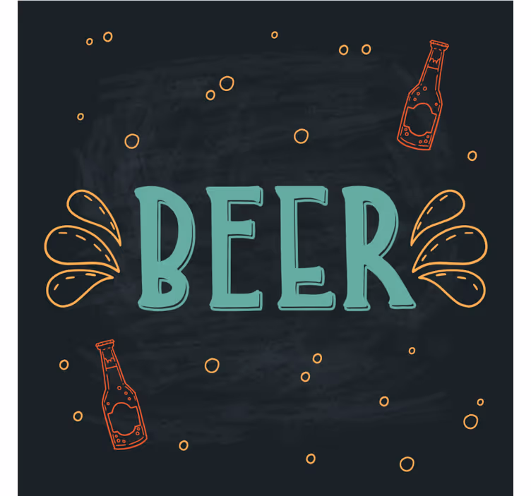 Posavasos cerveza concepto de cerveza divertido - TenVinilo