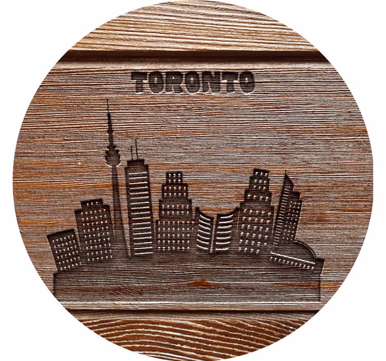 Posavasos vintage silueta del horizonte de toronto - TenVinilo