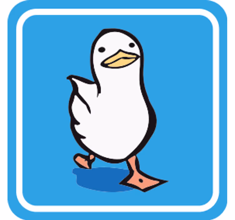 Posavasos moderno Pato caminando swaggy - TenVinilo