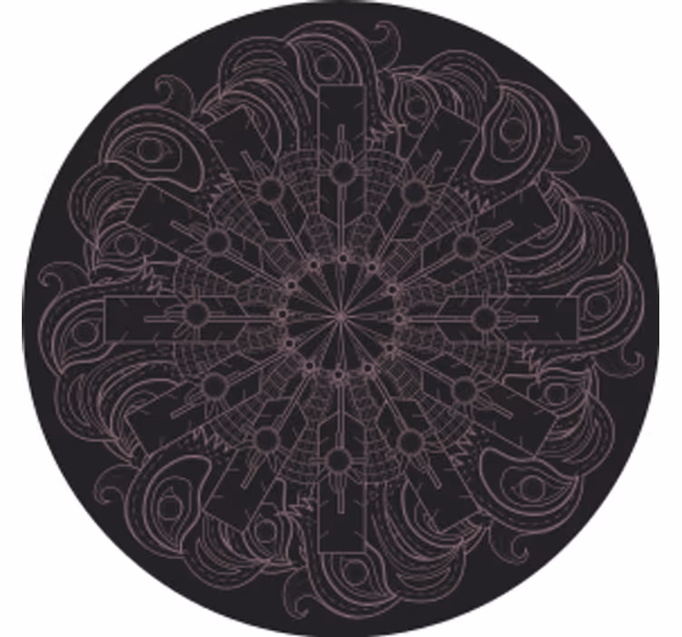 Posavasos patrón mandala intrincado - TenVinilo