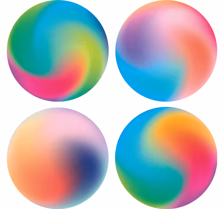 Posavasos con patrones coloridos en espiral - TenVinilo