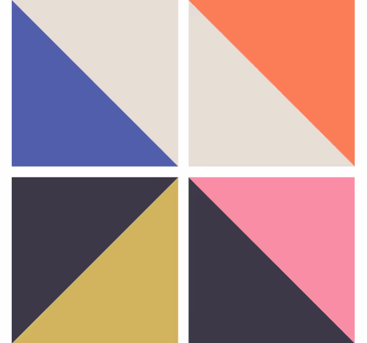 Posavasos ángulos geométricos multicolores - TenVinilo