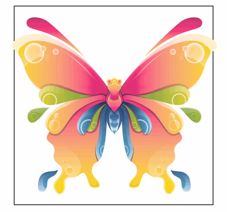 Posavasos frikis arte de mariposas coloridas - TenVinilo