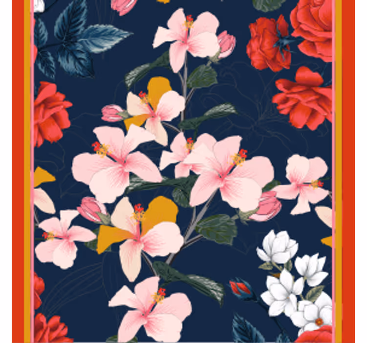 Posavasos frikis patrón floral tropical - TenVinilo