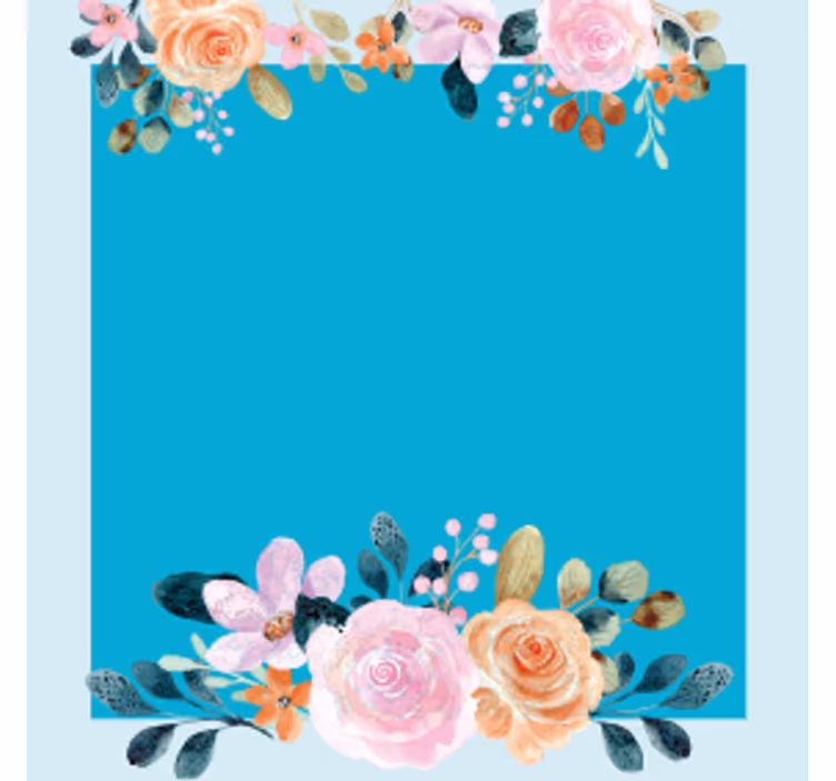 Posavasos de acuarela de flores - TenVinilo