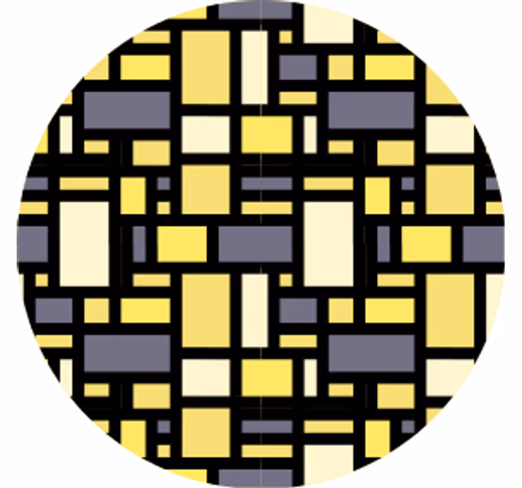 Posavasos patrón geométrico amarillo y gris - TenVinilo