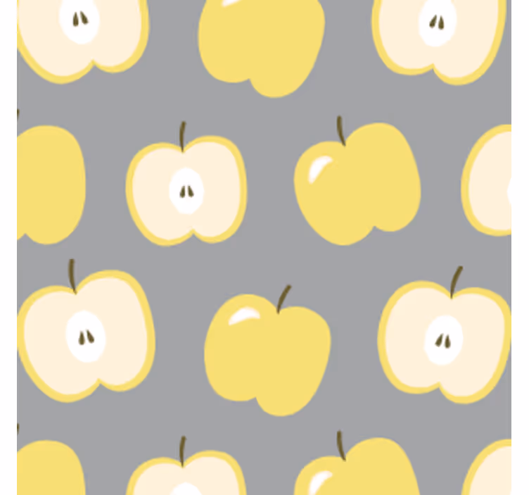 Posavasos frikis patrón de manzanas amarillas - TenVinilo