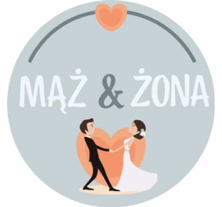 Posavasos boda pareja novios corazón - TenVinilo
