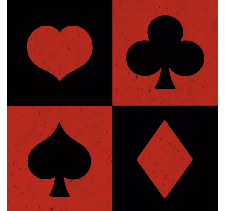 Posavasos frikis parche de símbolos de cartas - TenVinilo