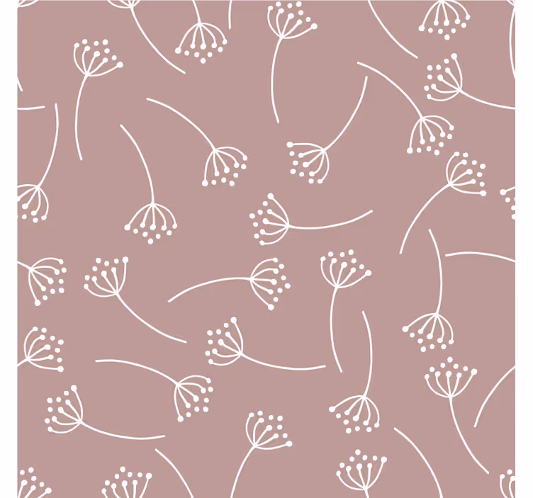 Posavasos diseño floral lineal - TenVinilo