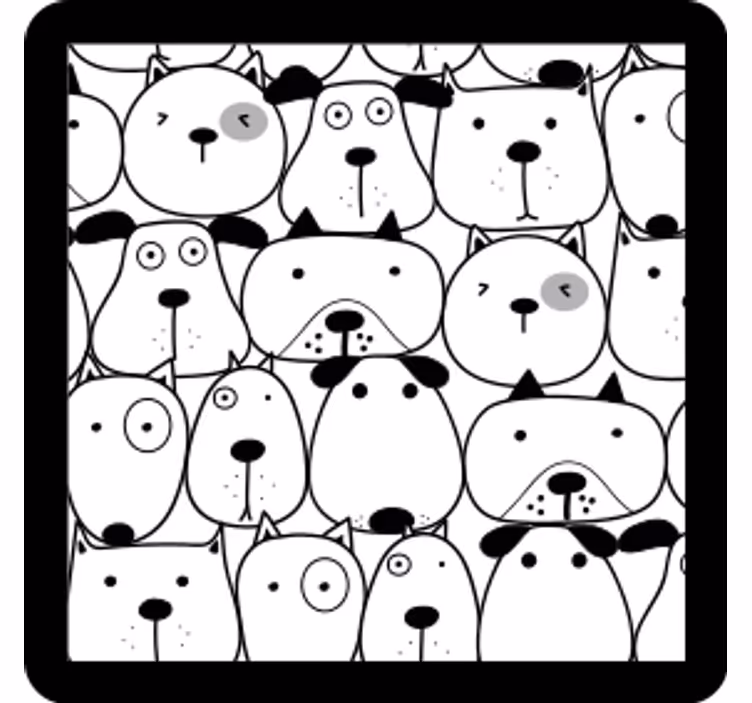 Posavasos frikis caras de perro juguetonas - TenVinilo
