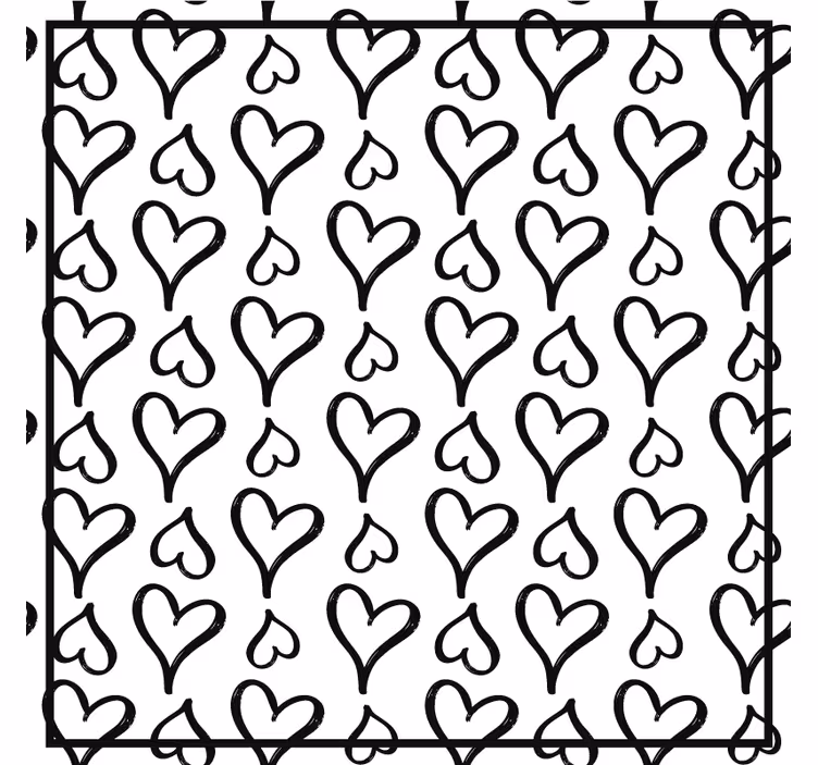 Posavasos moderno con diseño de corazones - TenVinilo